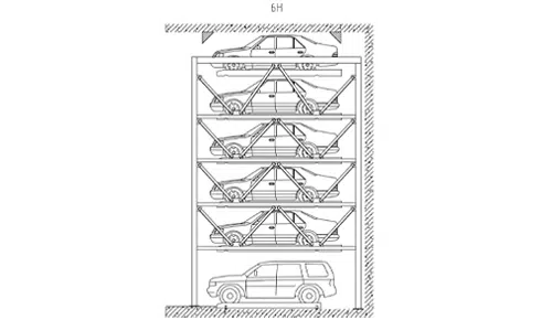 6 High Puzzle Parking System Vertical Lift