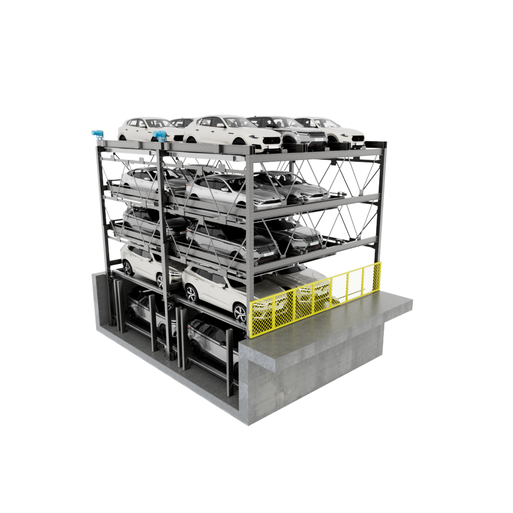 4 High 1 Deep Tandem Puzzle Parking System This 4 High, 1 Deep Tandem puzzle parking system solution offers four levels at grade with a min of 24’ clear to 26’ clear and a 6’-10” to 8’ pit depth depending on the size of autos deposited in the puzzle system. Efficient Puzzle Parking System for Independent Access The Automated Parking Company’s Puzzle car parking is a semi-automated system that allows each parking space to be independently accessed. Cars are stored and retrieved with lateral or vertical motion in an efficient puzzle car parking system. Unlike mechanical stacker parking, vehicles can be moved within the Puzzle parking system automatically ridding you of any need for attendants. Whether standalone structures or tandem configurations, this Puzzle parking system is extremely versatile. These systems are ideal for retrofit or new construction projects and can be built as part of existing or new developments to complement the overall look. Get Smart Parking Systems for Efficient and Convenient Parking Solutions Parking space is at a premium in all metro markets, but The Automated Parking Company is here to revolutionize parking with automated parking systems and robotic AGV parking solutions. We can help you enhance your property value and offer customers or residents a hassle-free and convenient parking experience that caters to the demands and challenges of modern urban living. Looking for efficient parking solutions? Contact us today for smart parking solutions designed for your needs. How puzzle parking works, Puzzle Parking User Guide, What is the meaning of puzzle parking? Stacked Parking Lifts, Modular, cost-effective. New builds & retrofits, Save 50% of space. No attendant needed, Up to 7 levels High Vertical Lift Puzzle Parking, EV charging available Parking Stacker System, Tower Parking System, Reduced construction cost, full access to all parking entrances and exits at ground level, Optimizing convenience and efficiency, Why Puzzle Parking Systems Are the Future of Parking, puzzle lift parking system is a vertical parking solution designed to optimize space usage without requiring more space or land 4 Level High 1 Deep Tandem Vertical parking systems, 4 Level High 1 Deep Tandem Puzzle parking system, 4 Level High 1 Deep Tandem Semi-automated parking system, 4 Level High 1 Deep Tandem Car stacker parking system, 4 Level High 1 Deep Tandem Stacker parking system, 4 Level High 1 Deep Tandem Multilevel parking system, 4 Level High 1 Deep Tandem Tower parking system, 4 Level High 1 Deep Tandem Vehicle storage system, 4 Level High 1 Deep Tandem puzzle parking system, 1 high Tandem puzzle parking lift, 1x Tandem parking system, 1 High Tandem car stacker, 4 Level High 1 Deep Tandem semi-automated parking system, 4 Level High 1 Deep Tandem Vertical car parking system, 4 Level High 1 Deep Tandem Car elevator parking system, 4 Level High 1 Deep Tandem Space-saving parking system, 1 Level Tandem High-density parking solution, 4 Level High 1 Deep Tandem Compact parking system, 4 Level High 1 Deep Tandem Parking lift system, 4 Level High 1 Deep Tandem Car lift parking system, 4 Level High 1 Deep Tandem Mechanical stacker, 4 Level High 1 Deep Tandem Vehicle stacking system, 4 Level High 1 Deep Tandem Semi-automatic car parking, 4 Level High 1 Deep Tandem Rotary puzzle parking system, 1 Level High Tandem Puzzle car parking system, 4 Level High 1 Deep Tandem Overground puzzle parking, 4 Level High 1 Deep Tandem Underground parking lift, 4 Level High 1 Deep Tandem Multi-family parking solution, 4 Level High 1 Deep Tandem Office building parking solution, 4 Level High 1 Deep Tandem CRE Parking solution, 4 Level High 1 Deep Tandem maximizing parking capacity, 4 Level High 1 Deep Tandem Stacked Parking, Hotel Parking Solutions, Airport Parking Solutions